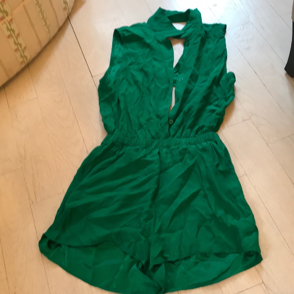 Emerald green xs romper